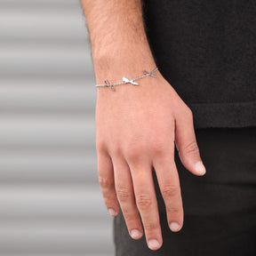 Marokko Silhouette Landkarten Armband am Model