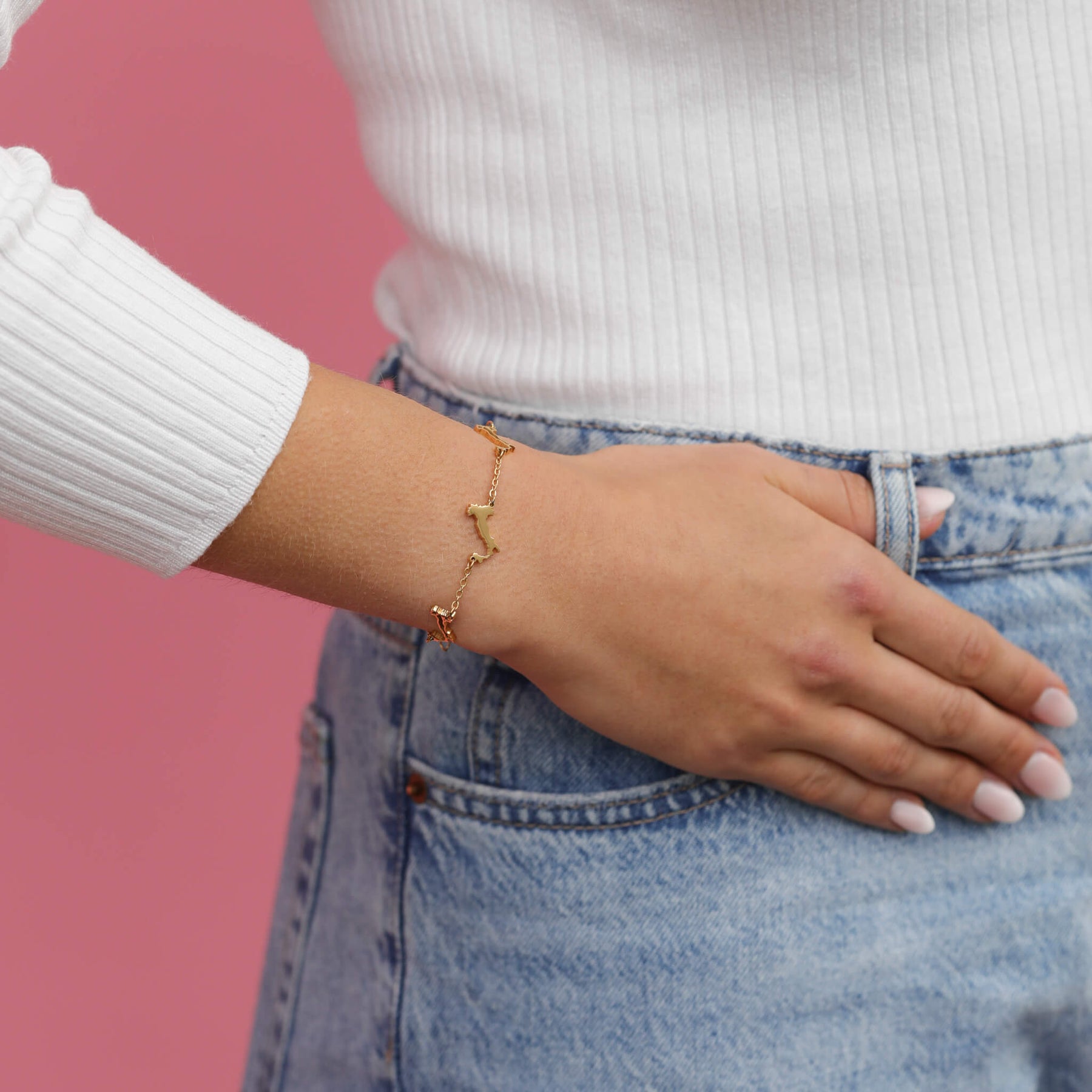 Italien Landkarten Armband Tragefoto – Landkarte