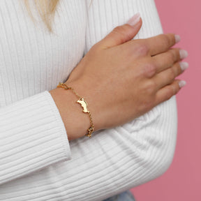 Russland Landkarten Armband Tragefoto – Landkarte