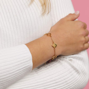 Kosovo Silhouette Landkarten Armband am Model