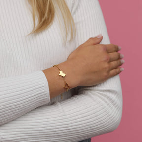 Irak Silhouette Landkarten Armband am Model