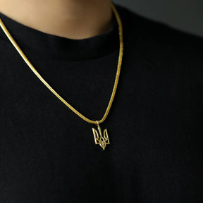 Ukraine Wappen Kette Herren am Model