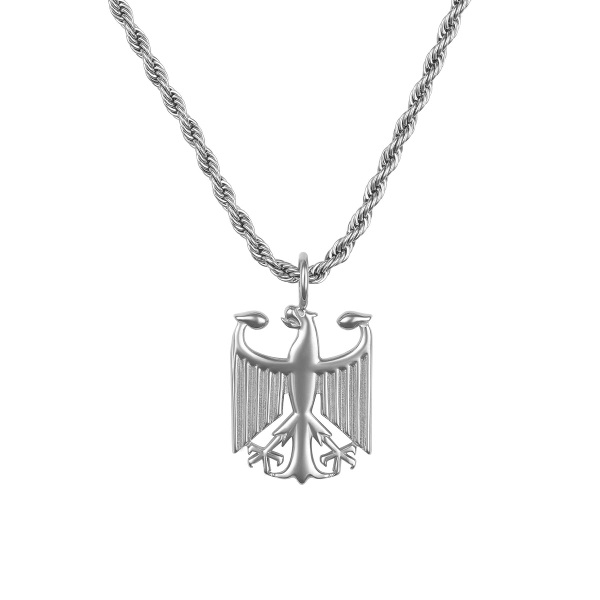 Deutschland Wappen Kette Herren Silber Edelstahl – Bundesadler