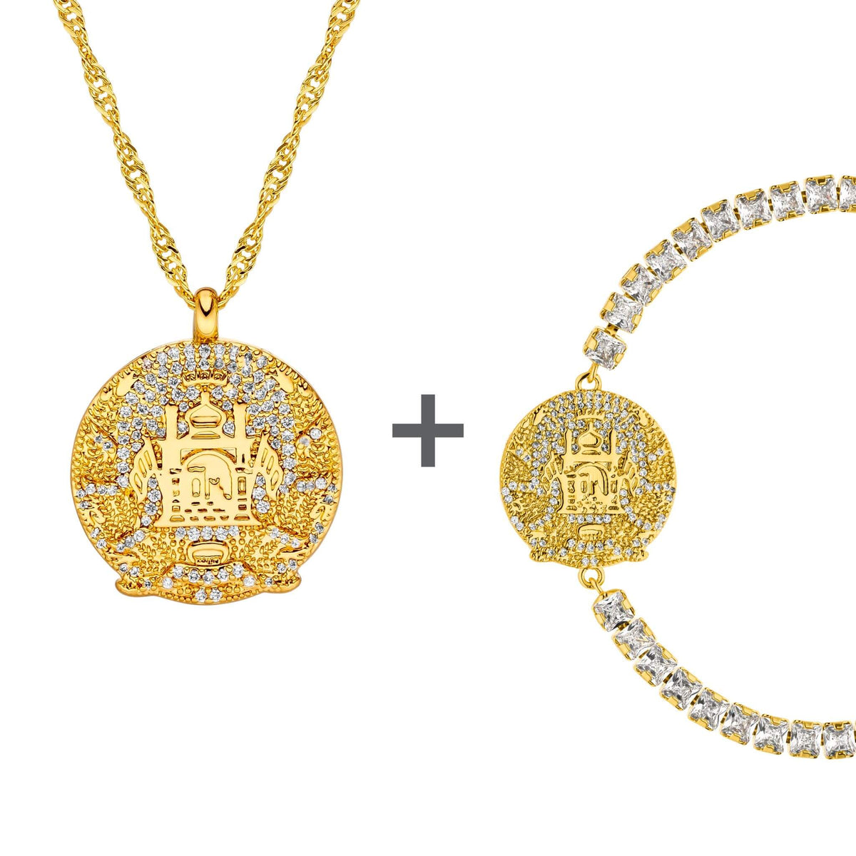 Afghanistan Wappen Schmuck Set Damen 18K Gold | d'origine
