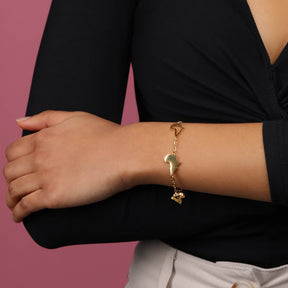 Afrika Silhouette Landkarten Armband am Model