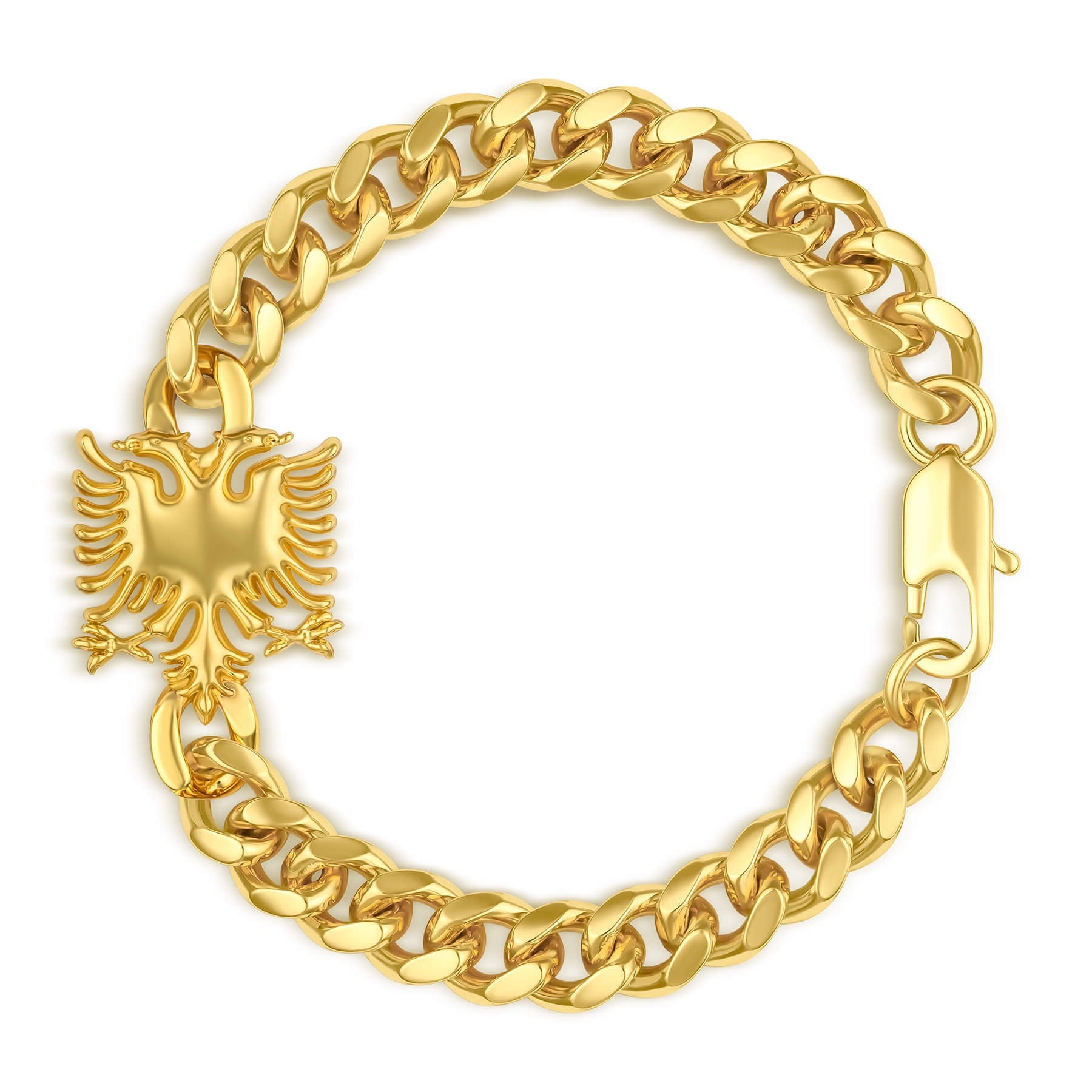 Albanien Wappen Armband Herren 18K Gold – Adler