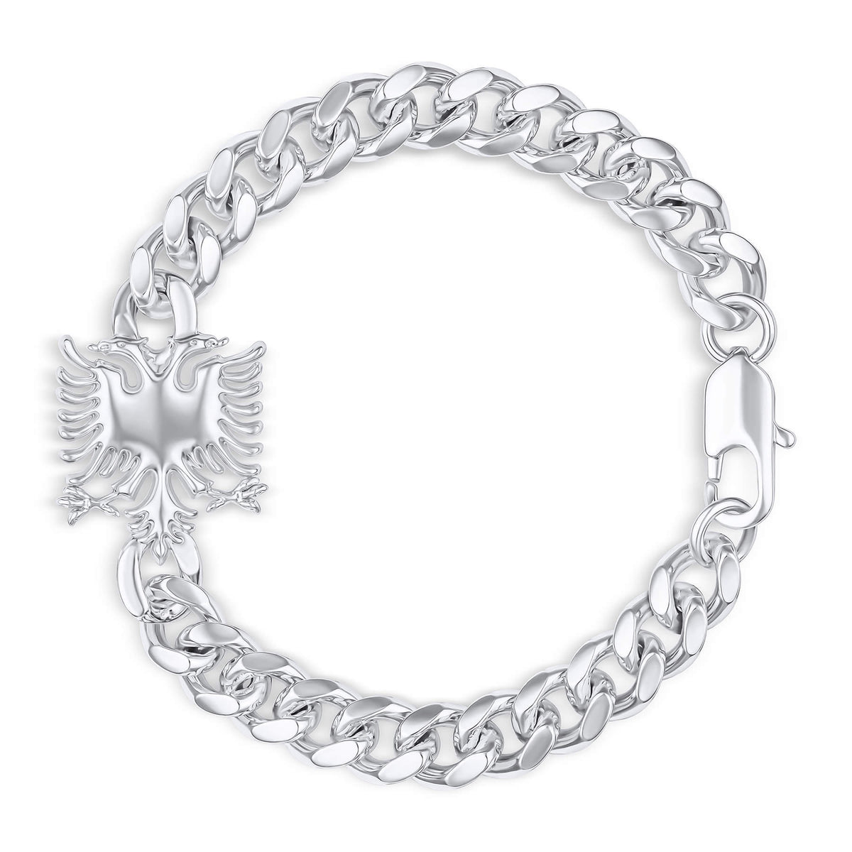 Albanien Wappen Armband Herren Silber wasserfest | d'origine