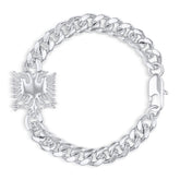 Albanien Wappen Armband Herren Silber wasserfest | d'origine