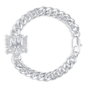 Albanien Wappen Armband Herren Silber wasserfest | d'origine