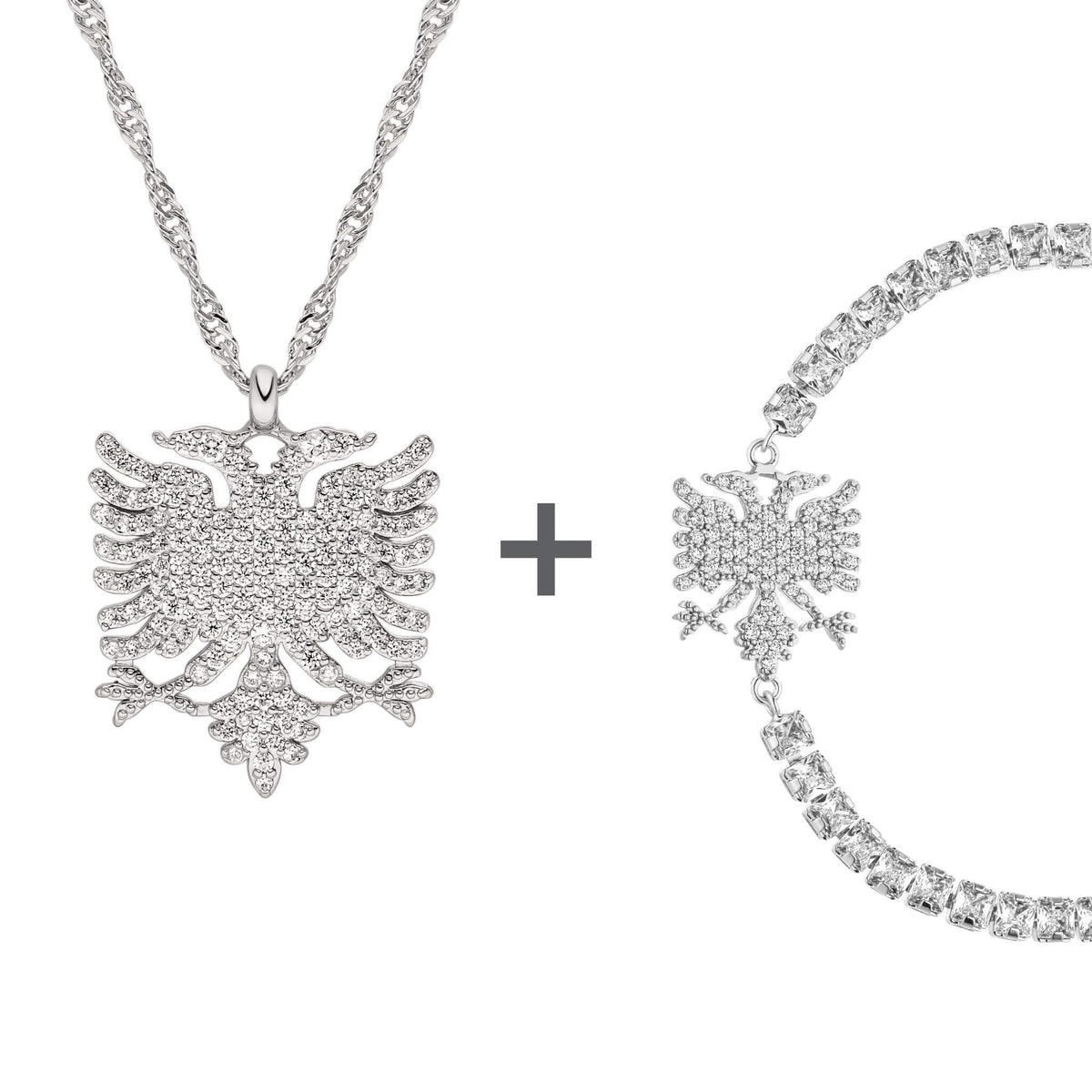 Albanien Wappen Schmuck Set Damen | d'origine
