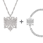 Albanien Wappen Schmuck Set Damen | d'origine
