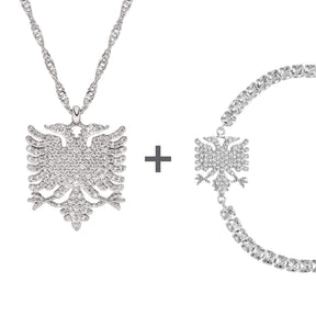 Albanien Wappen Schmuck Set Damen | d'origine