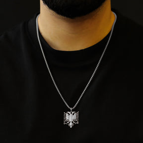 Albania Emblem Necklace Men worn photo – Eagle