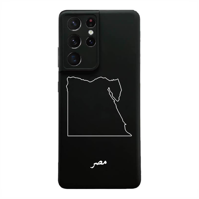 Ägypten Handyhülle für Samsung Galaxy S22 – Rückseite mit Landkarte und arabischem Schriftzug