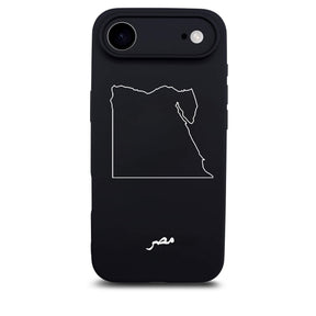 Ägypten Handyhülle für iPhone 17 Air – Rückseite mit Landkarte und arabischem Schriftzug