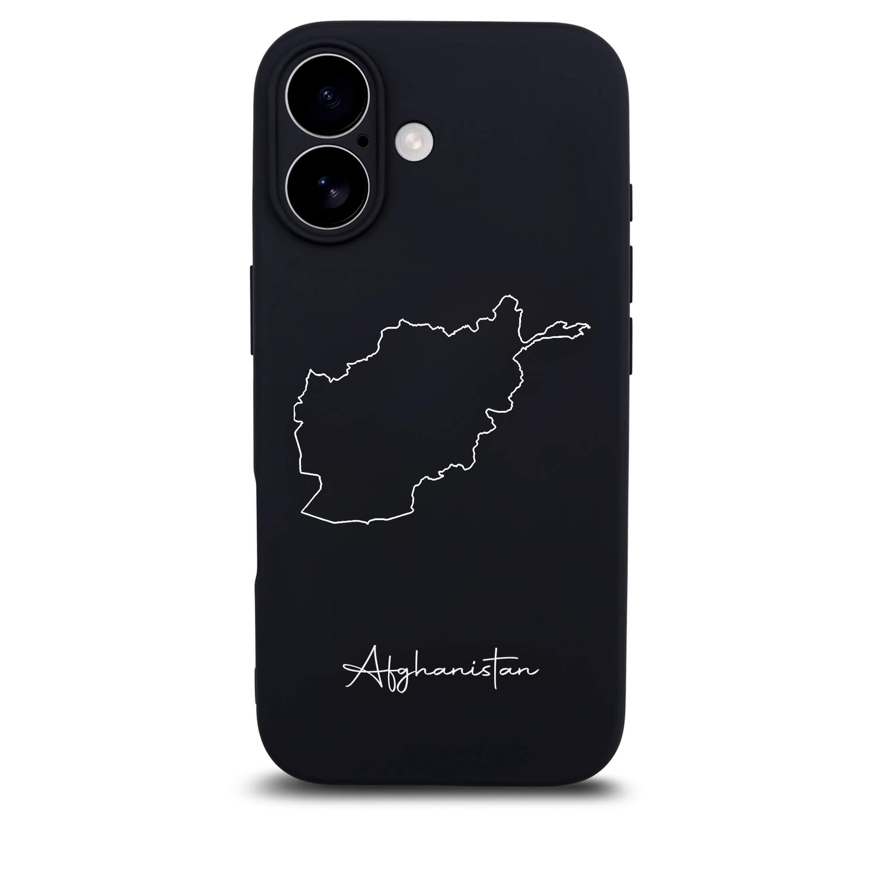 Afghanistan Handyhülle für iPhone 17 – Rückseite mit Landkarte und Schriftzug