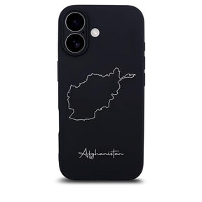 Afghanistan Handyhülle für iPhone 17 – Rückseite mit Landkarte und Schriftzug