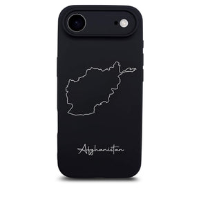 Afghanistan Handyhülle für iPhone 17 Air – Rückseite mit Landkarte und Schriftzug