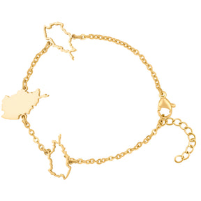 Afghanistan Landkarten Armband 18K Gold | d'origine