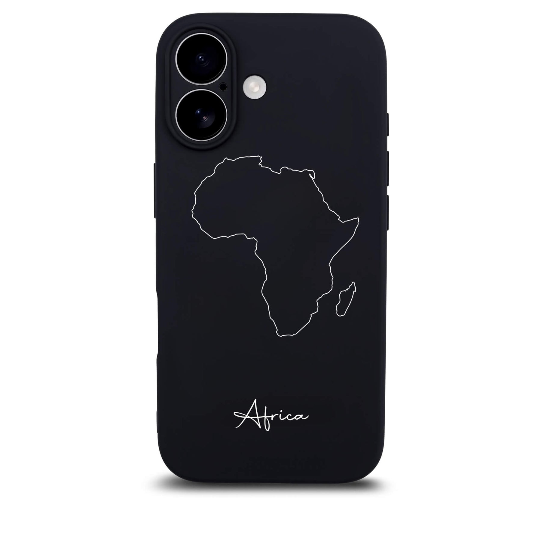 Afrika Handyhülle für iPhone 17 – Rückseite mit Landkarte und Schriftzug