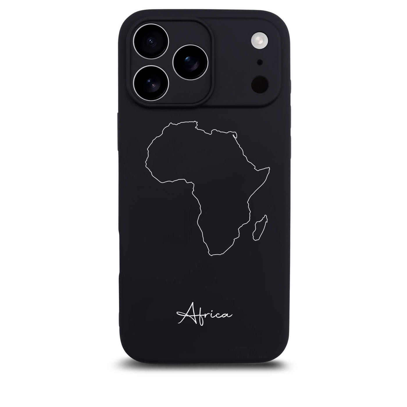 Afrika Handyhülle für iPhone 17 Pro – Rückseite mit Landkarte und Schriftzug
