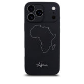 Afrika Handyhülle für iPhone 17 Pro – Rückseite mit Landkarte und Schriftzug