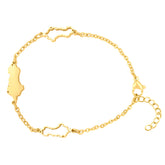 Albanien Landkarten Armband 18K Gold | d'origine