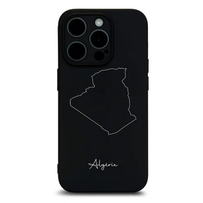 Algeria phone case for iPhone 13 to 16 – back with map and lettering