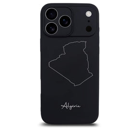 Algeria phone case for iPhone 17 Pro – back with map and lettering