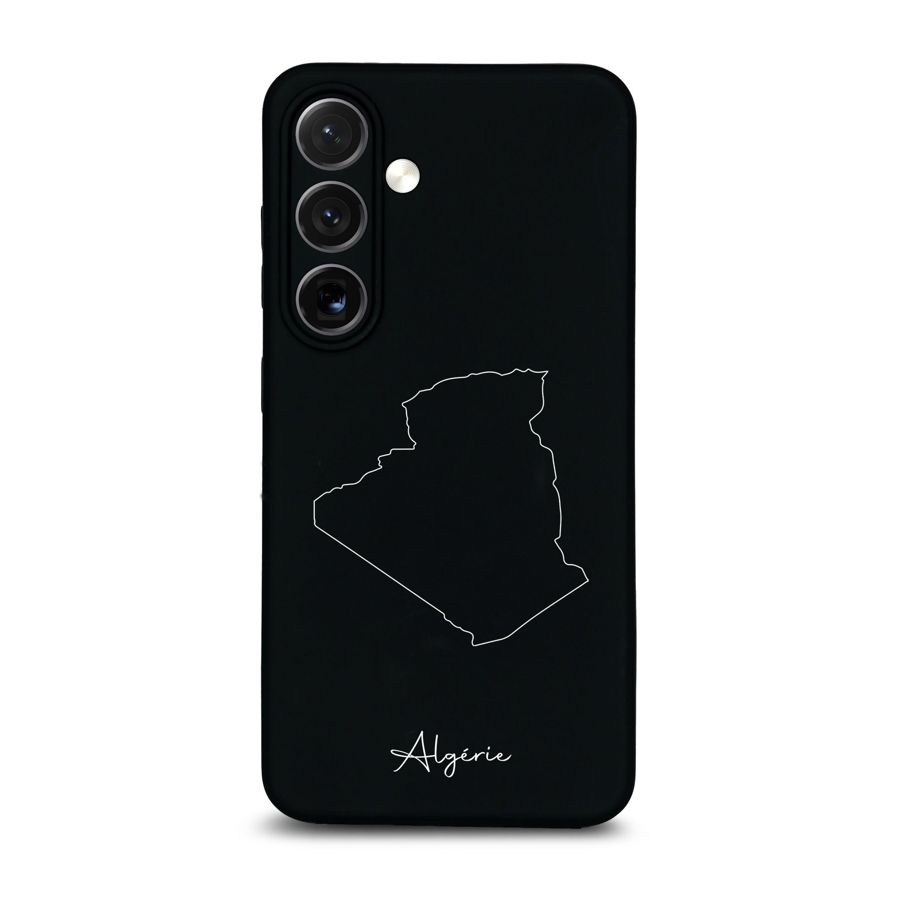 Algeria phone case for Samsung Galaxy S24 and S25 – back with map and lettering