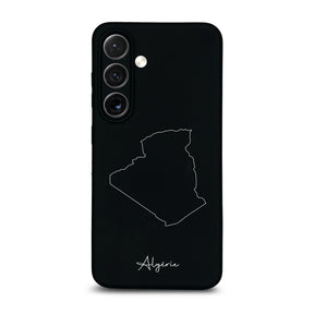 Algeria phone case for Samsung Galaxy S24 and S25 – back with map and lettering