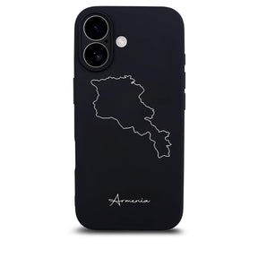 Armenia phone case for iPhone 17 – back with map and lettering