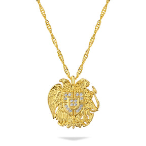 Armenia Emblem Necklace Women 18K Gold | d'origine