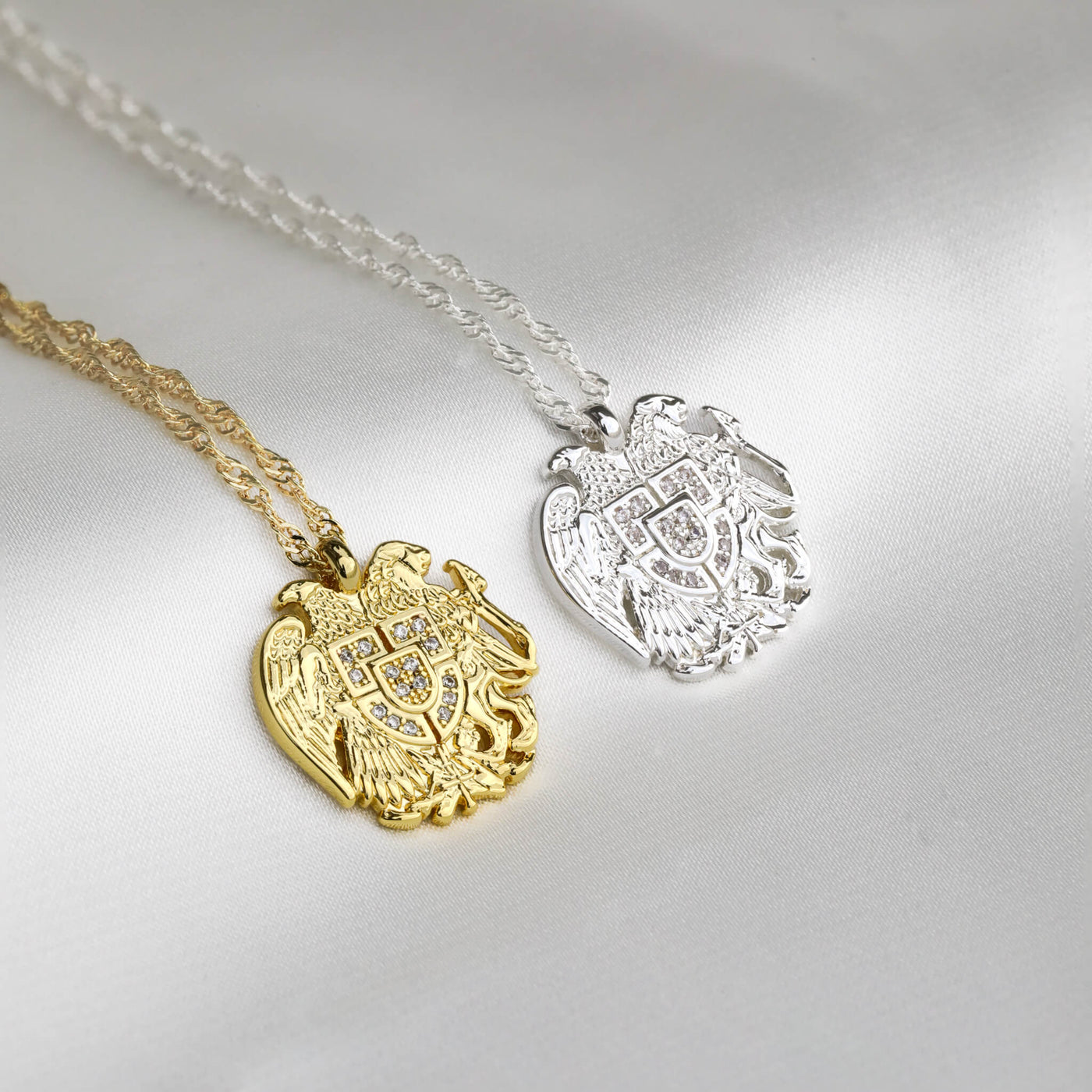 Armenien Wappen Kette Damen 18K Gold – Wappen
