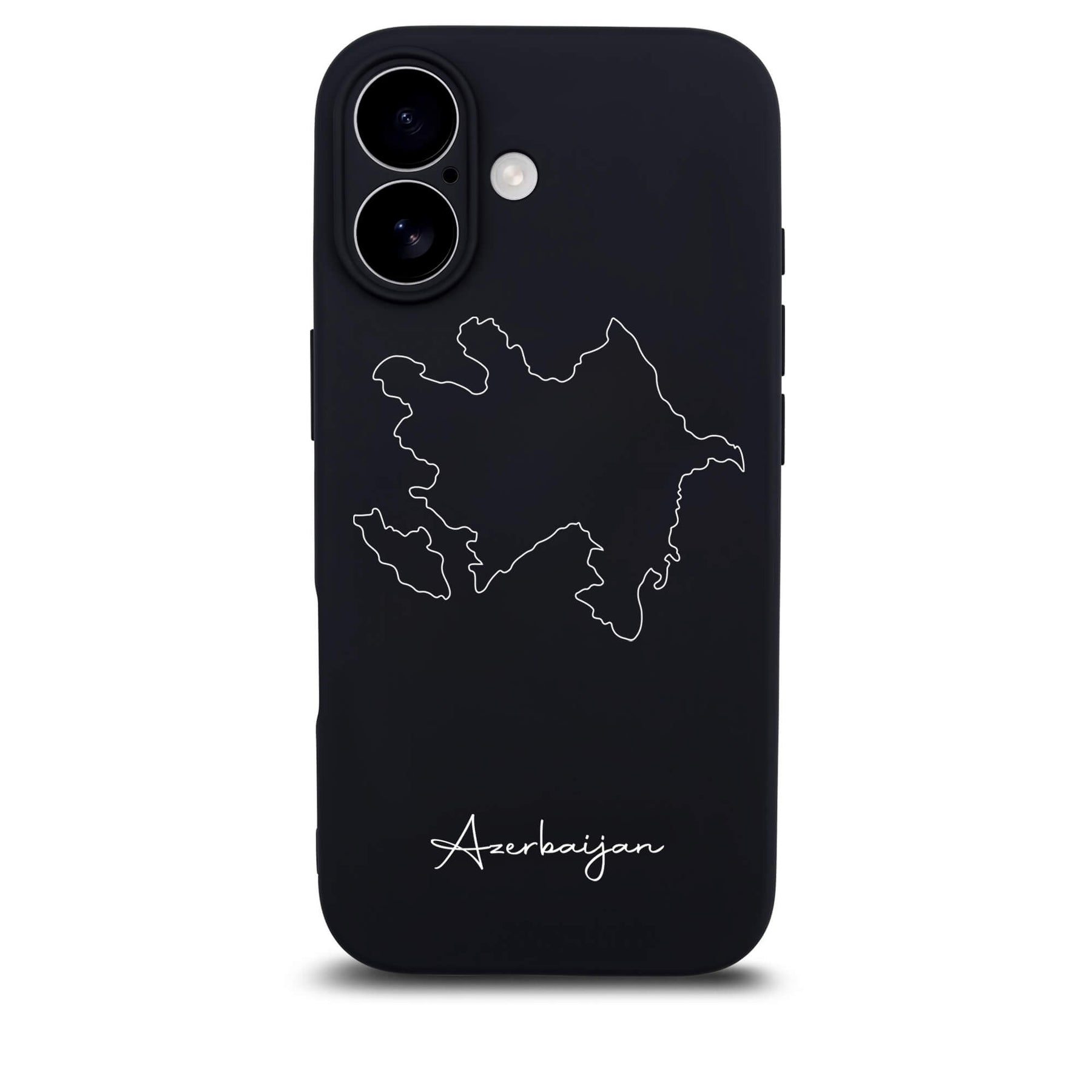 Azerbaijan phone case for iPhone 17 – back with map and lettering
