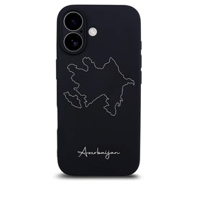 Azerbaijan phone case for iPhone 17 – back with map and lettering