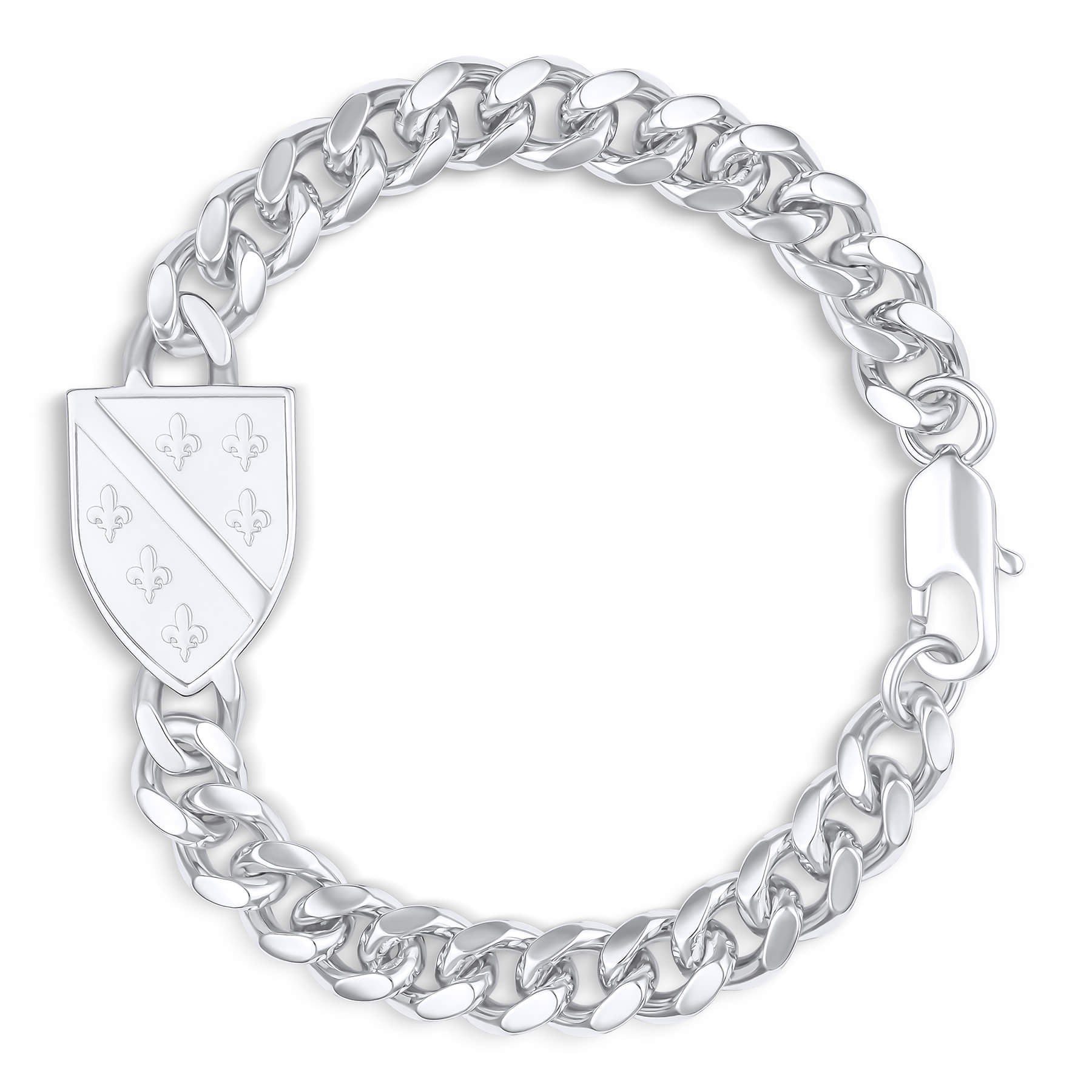 Bosnien Wappen Armband Herren Silber wasserfest | d'origine