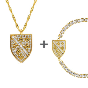 Bosnien Ljiljan Lilie Wappen Schmuck Set Damen 18K Gold | d'origine