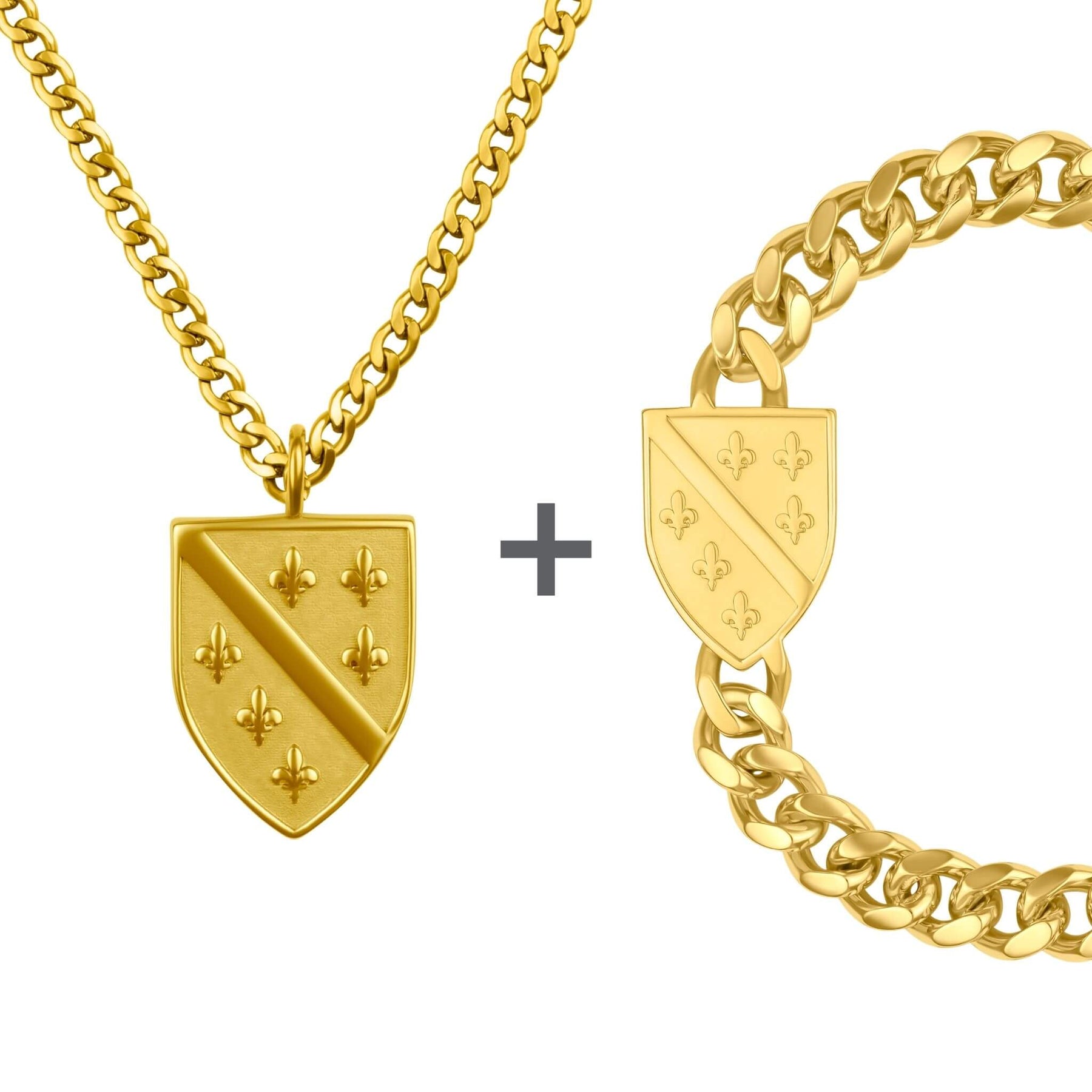 Bosnien Wappen Schmuck Set Herren Edelstahl Kollektion
