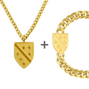 Bosnien Wappen Schmuck Set Herren Edelstahl Kollektion