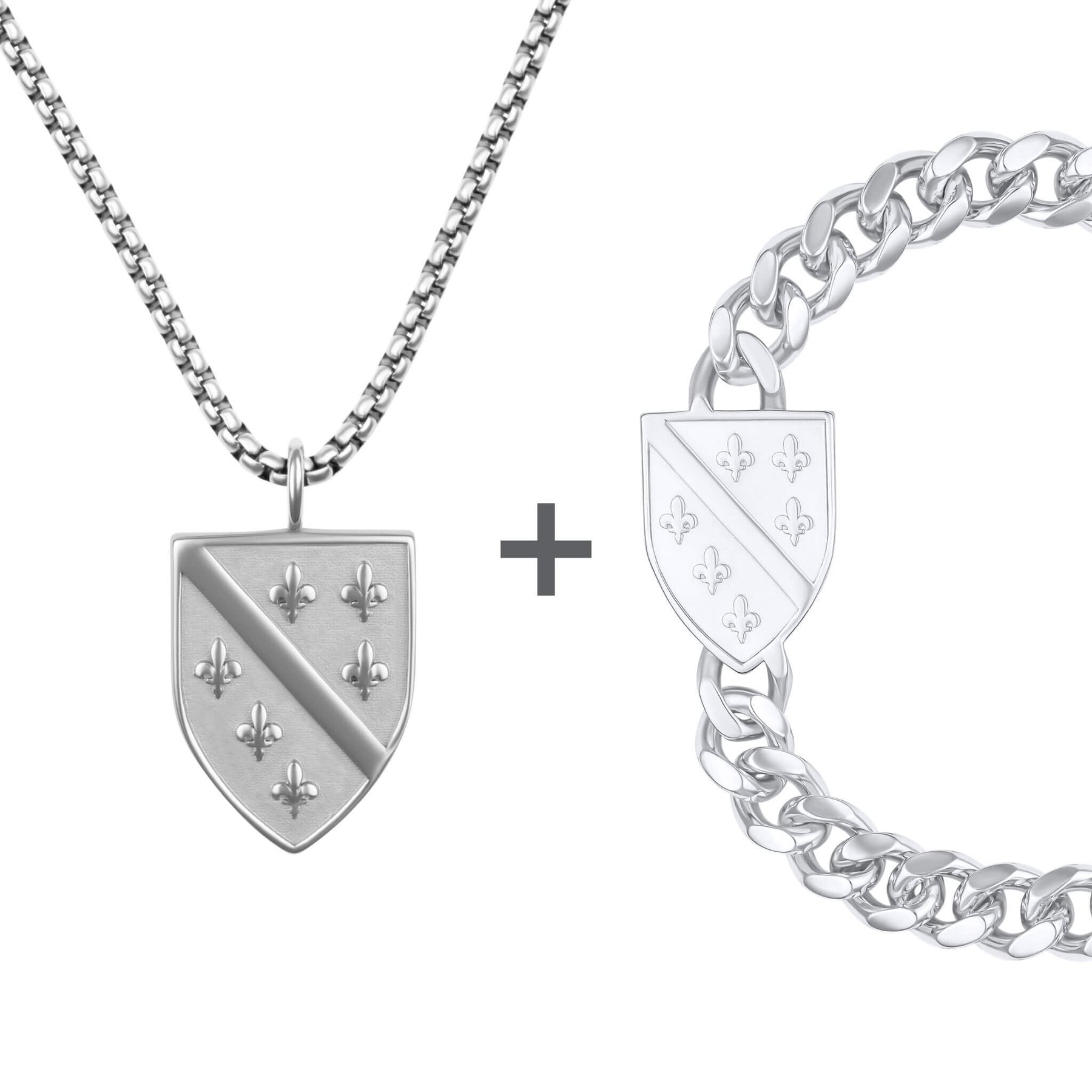 Bosnien Wappen Schmuck Set Herren Edelstahl Kollektion