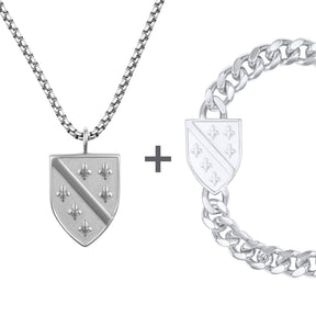 Bosnien Wappen Schmuck Set Herren Edelstahl Kollektion