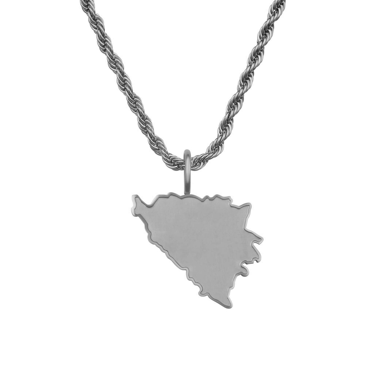 Bosnien Landkartenkette Matt | Herren
