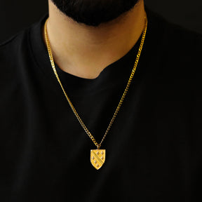 Bosnia Emblem Necklace Men Model Photo – Ljiljan Lily