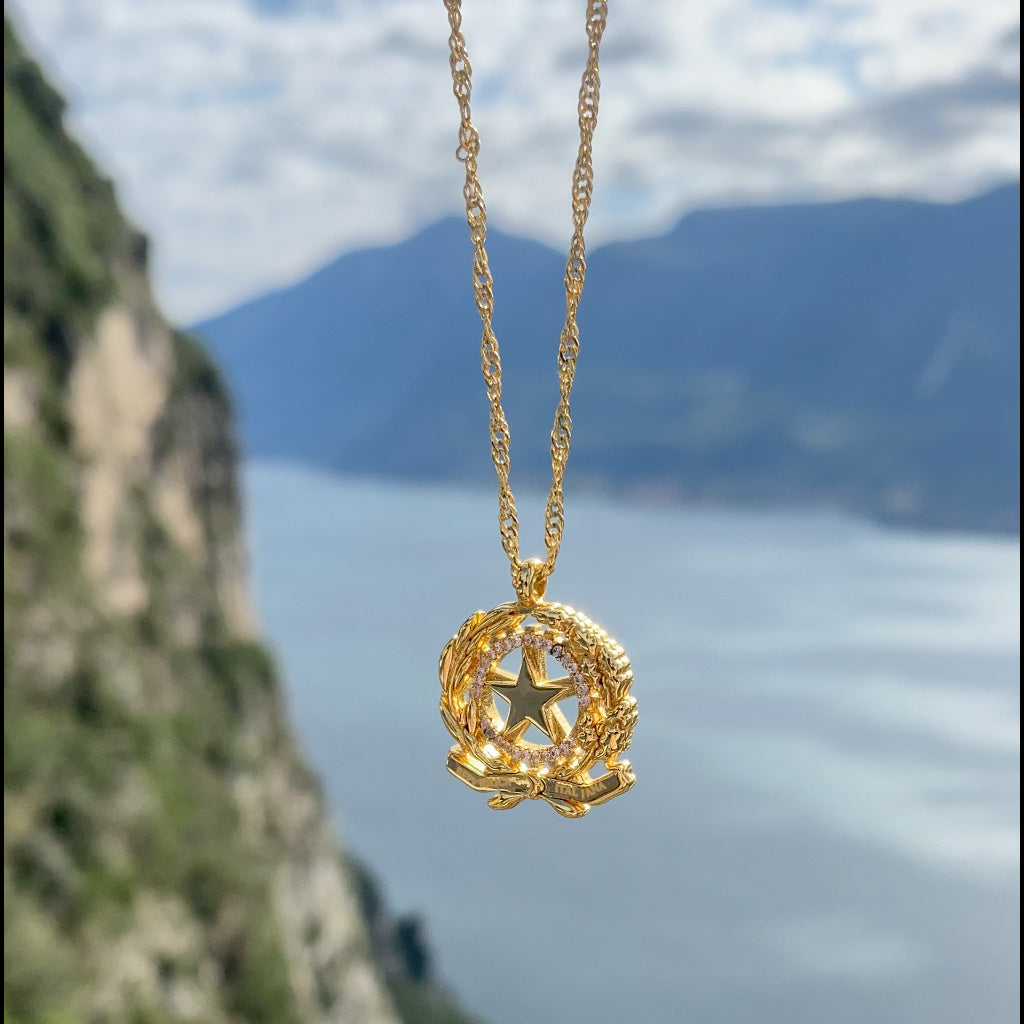 Italien Wappen Kette Damen 18K Gold | d'origine