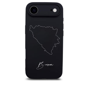 Bosnia phone case for iPhone 17 Air – back with map and lettering