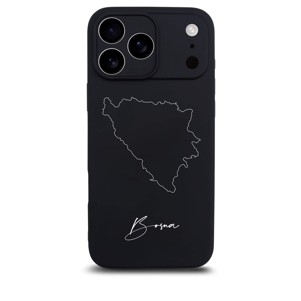 Bosnien Handyhülle für iPhone 17 Pro – Rückseite mit Landkarte und Schriftzug