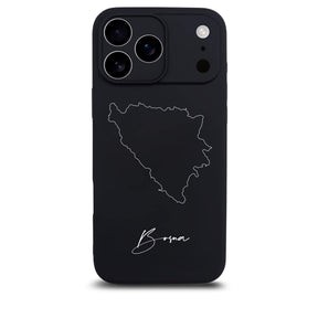 Bosnia phone case for iPhone 17 Pro – back with map and lettering