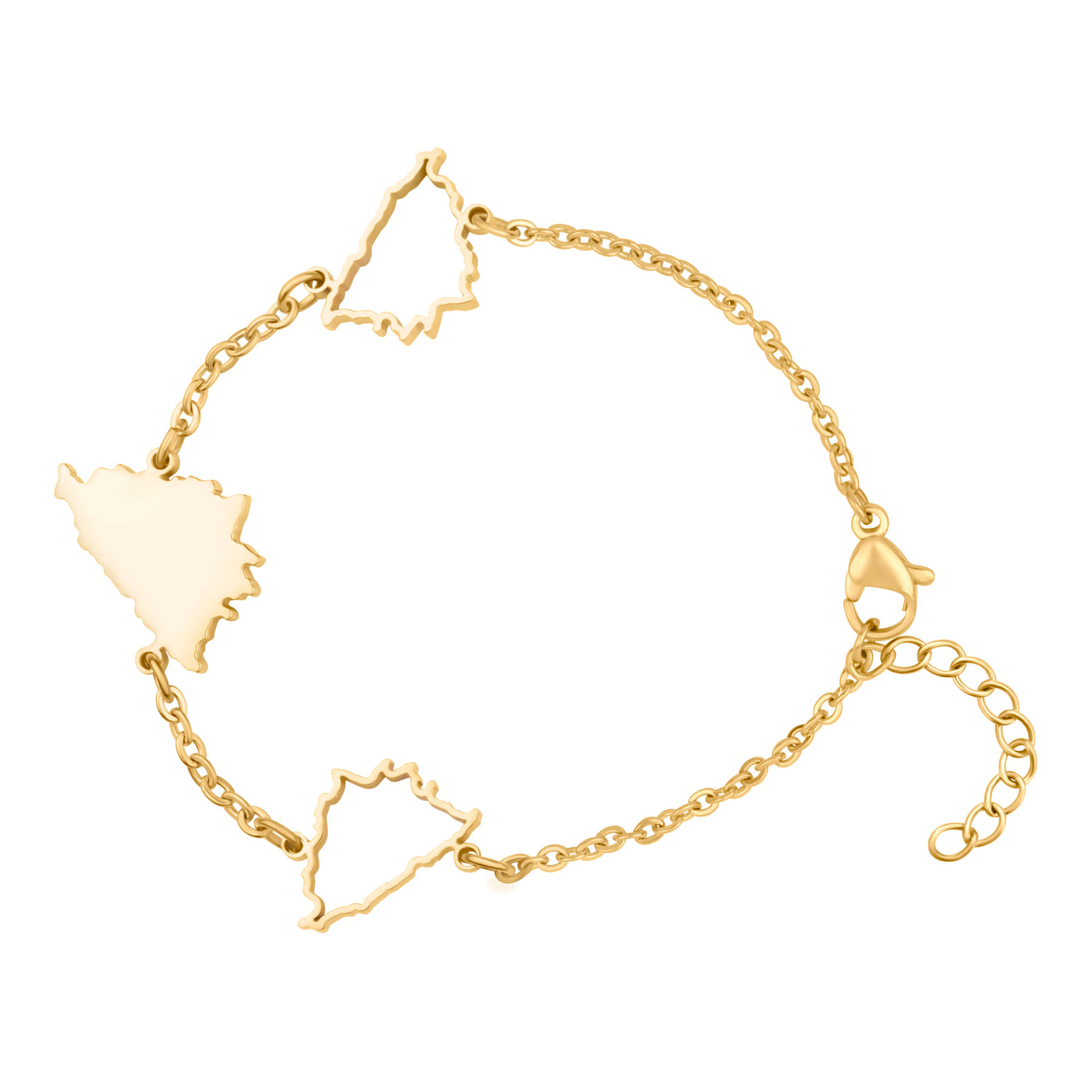 Bosnien Landkarten Armband 18K Gold | d'origine