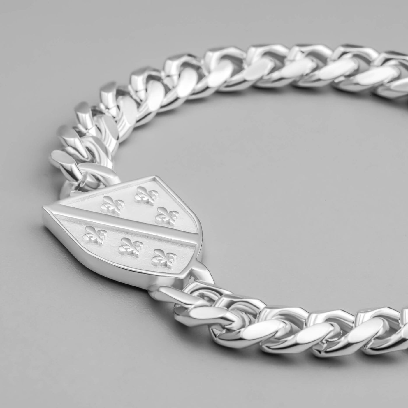 Bosnien Ljiljan Lilie Wappen Armband Herren Silber Edelstahl | d'origine